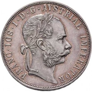 Rakouská a spolková měna, údobí let 1857 - 1892, 2 Zlatník 1887 - Kutná Hora, 22.299g, nep.hr.,