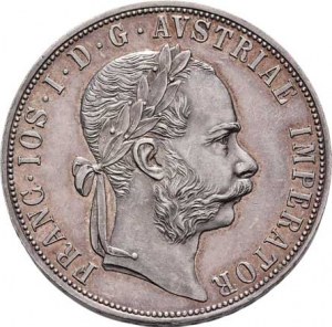 Rakouská a spolková měna, údobí let 1857 - 1892, 2 Zlatník 1887 - Kutná Hora, 22.299g, nep.hr.,