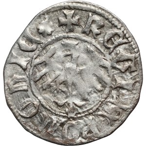 Władysław Jagiełło 1386-1434, half-penny, Kraków, unsigned, early K. Jagiellonian half-penny style