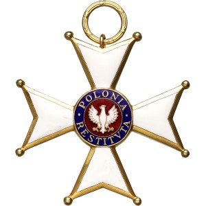 PRL, Croix de commandeur avec étoile de l'Ordre de Polonia Restituta, classe II, avec carte d'identité et boîte de récompense