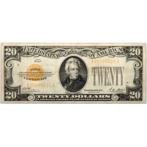 USA, 20 Dollars 1928, Gold Certificate