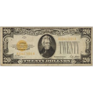 USA, 20 Dollars 1928, Gold Certificate