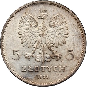 II RP, 5 zloty 1928, Bruxelles, Nike