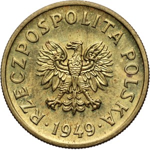 People's Republic of Poland, 50 pennies 1949, SAMPLE, brass