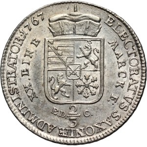 Xavier (en tant qu'administrateur), 2/3 thaler (florin) 1767 EDC, Dresden