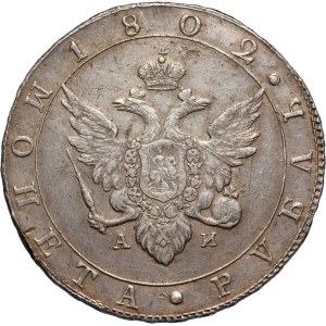 Russia, Alexander I, Rouble 1802 СПБ АИ, St. Petersburg