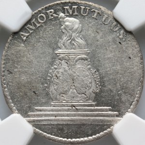 August III, dwugrosz zaślubinowy 1747, Drezno