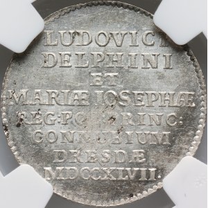 August III, dwugrosz zaślubinowy 1747, Drezno