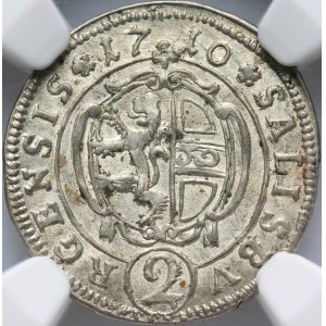 Austria, Salzburg, Francis Anton von Harrach, 2 Kreuzer 1710
