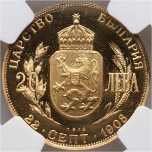 Bulgaria, Ferdinand I, 20 Leva 1912, Restrike, National Bank Issue