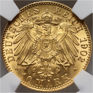 Germany, Hamburg, 10 Mark 1902 J, Hamburg