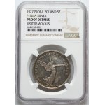 II RP, 5 zloty 1927, Warsaw, Nike, PRÓBA