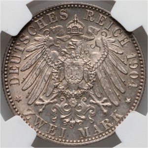 Germany, Saxony, George I, 2 Mark 1904 E, Death of King George