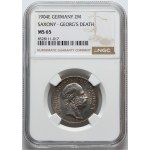 Germany, Saxony, George I, 2 Mark 1904 E, Death of King George