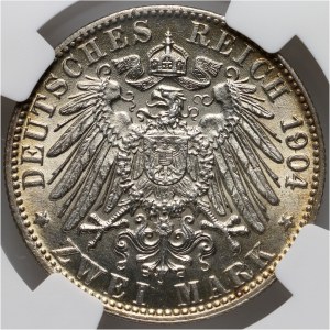 Germany, Bremen, 2 Mark 1904 J, Hamburg