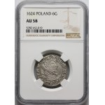 Sigismund III Vasa, sixpence 1624, Krakow