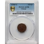 Stanislaw August Poniatowski, 1/2 penny 1766 G, Warsaw