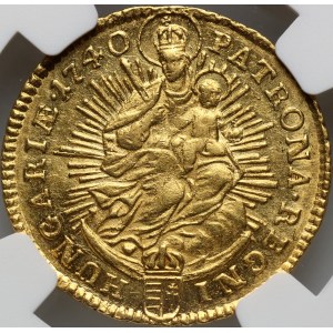 Ungheria, Carlo VI, ducato 1740 KB, Kremnica