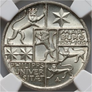 Germany, Weimar Republic, 3 Mark 1927 A, Berlin, Marburg
