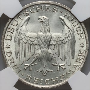 Germany, Weimar Republic, 3 Mark 1927 A, Berlin, Marburg