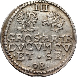 Courland, Wilhelm Kettler, trojak 1598, Mitawa