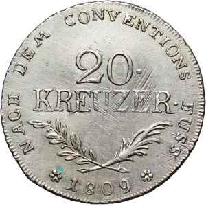 Austria, Tirol, Andreas Hofer, 20 Kreuzers 1809, Hall