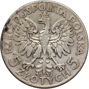 II RP, 5 zloty 1932, Varsovie, Tête de femme