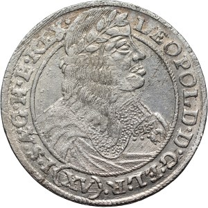 Śląsk, Leopold I, 15 krajcarów 1663 GH, Wrocław