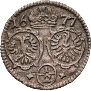 Silesia, Leopold I, 1/2 krajcar 1677, Opole