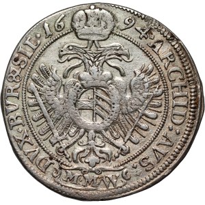 Śląsk, Leopold I, 15 krajcarów 1694 MMW, Wrocław
