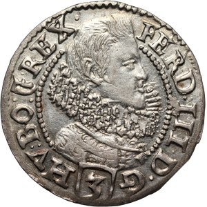 Silesia, Ferdinand III, 3 krajcary 1629 PH, Klodzko