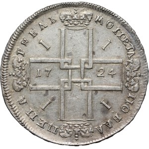 Russia, Peter I, Rouble 1724, Moscow