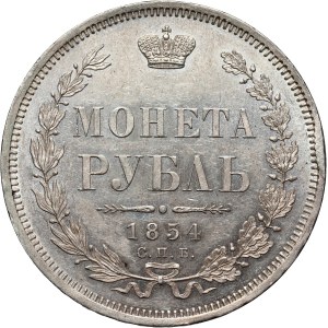 Russia, Nicolas I, Rouble 1854 СПБ HI, St. Petersburg