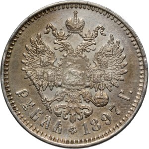 Russia, Nicolas II, Rouble 1897 (★★), Brussels