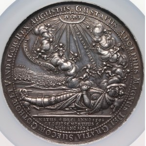 Sweden, medal from 1634, Death of Gustav Adolf