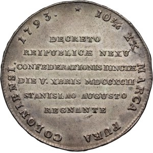 Stanislaw August Poniatowski, targowicki talar 1793, Warsaw
