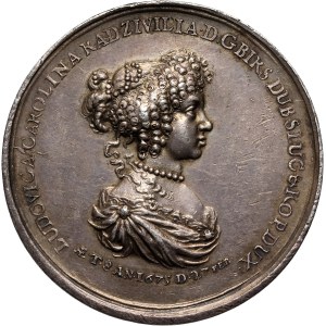 John III Sobieski, medal of 1675, Ludwika Karolina Radziwill