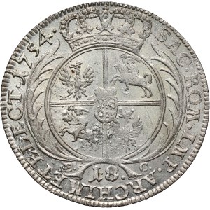 August III, ort 1754 EC, Leipzig
