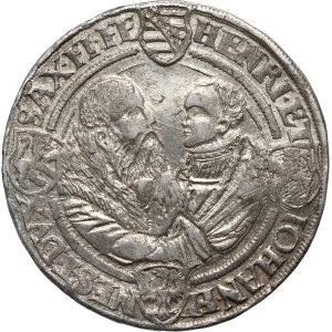 Allemagne, Saxe, John Frederick, Henry et John Ernest, thaler 1540, Buchholz