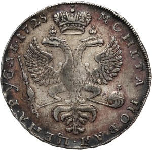 Russia, Catherine I, Ruble 1725, Moscow