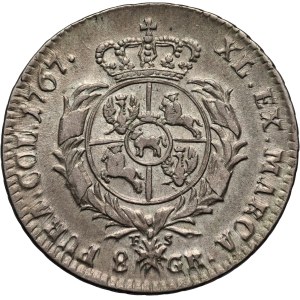 Stanislaw August Poniatowski, two-zloty (8 groszy) 1767 FS, Warsaw