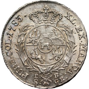 Stanisław August Poniatowski, two-zloty (8 groszy) 1783 EB, Warsaw