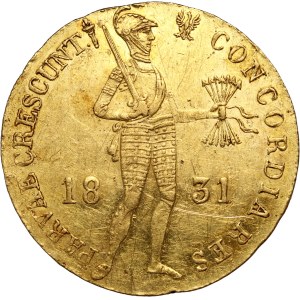 November Uprising, ducat 1831, Warsaw, dot in front of the torch