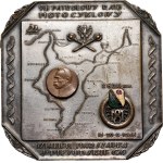 II RP, award plaque from 1938, issued by the Motorcycle Section of WKS Legia Warsaw-VIII Motorcycle Patrol Rally on the Trail of Marshal J. Pilsudski