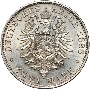 Germany, Prussia, Frederick III, 2 Mark 1888 A, Berlin
