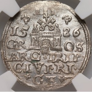 Stefan Batory, trojak 1586, Riga
