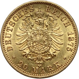 Germany, Brunswick-Lüneburg, Wilhelm, 20 Mark 1875 A, Berlin