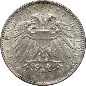 Germany, Lübeck, 5 Mark 1913 A, Berlin