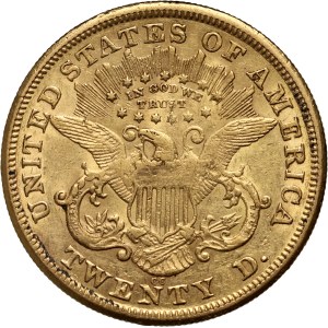 USA, 20 Dollars 1875 CC, Carson City
