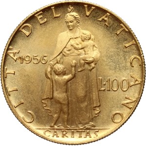Vatikan, Pius XII., 100 Lire 1956